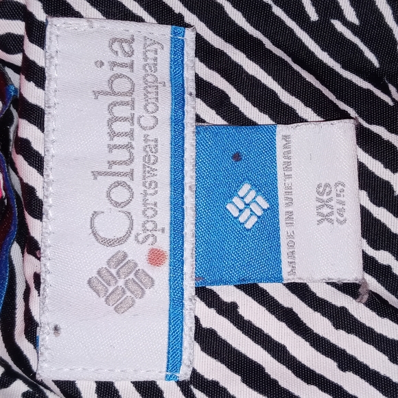 Columbia | Girls Zebra Print Puffer Jacket Size XXS 4-5 Black & Hot Pink - Picture 10 of 16